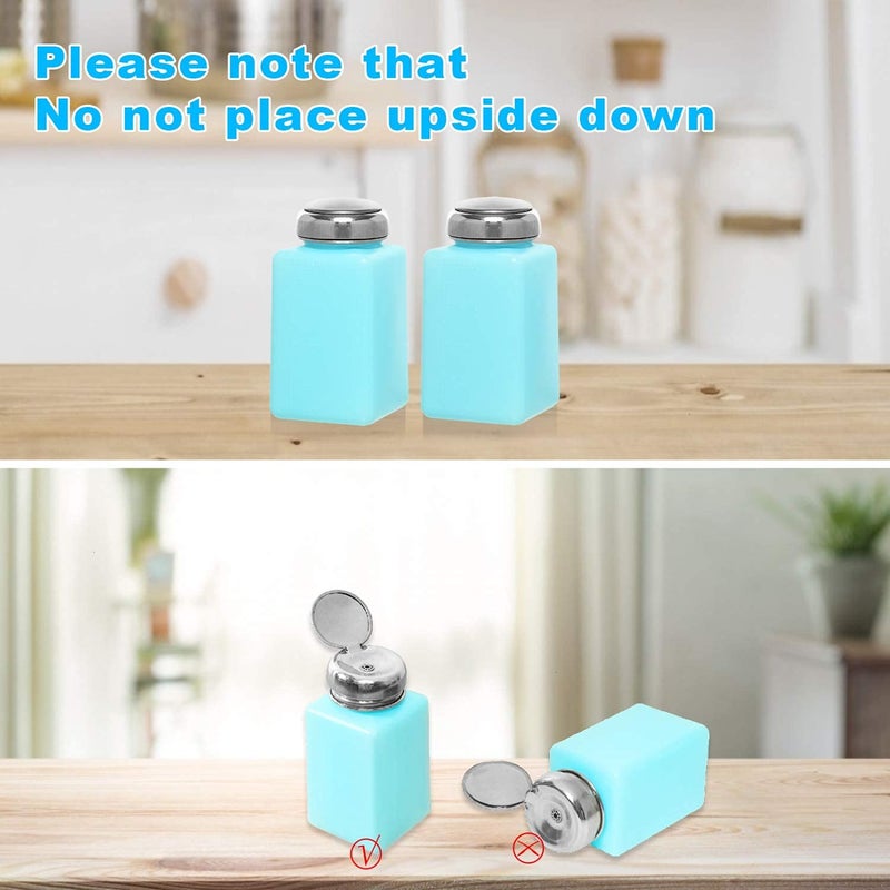 JETEHO 2 Pack 200ml Push Down Alcohol Dispenser Pump Bottle Methanol Container - Image 5